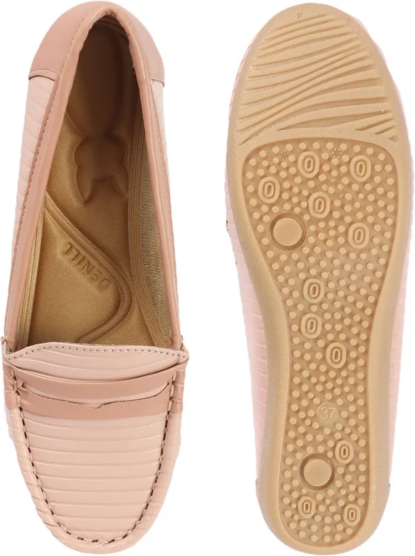 Pink_Synthetic_Leather_Loafers_For_Women