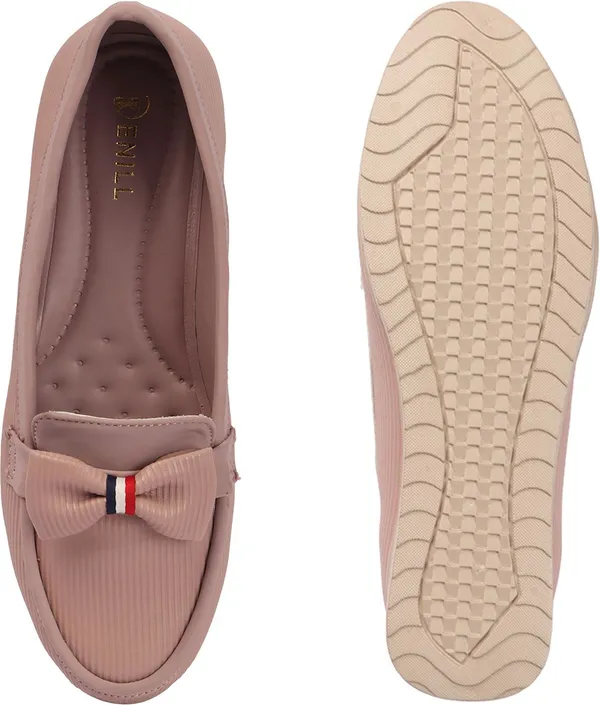 Pink_Synthetic_Leather_Flats_For_Women