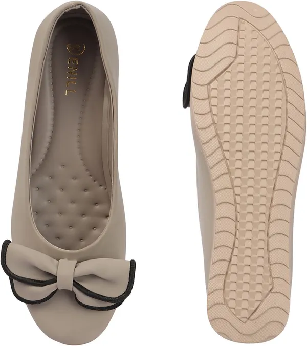 Grey_Synthetic_Leather_Flats_For_Women