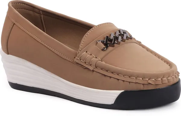 Beige_Synthetic_Leather_Casual_For_Women