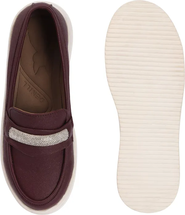 Maroon_Synthetic_Leather_Bellies_For_Women