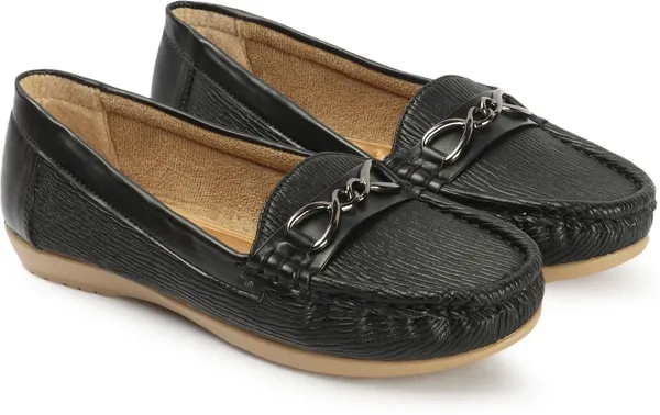 Black_Synthetic_Leather_Casual_Slip_On_Loafers_For_Women