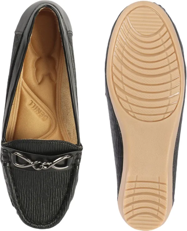 Black_Synthetic_Leather_Casual_Slip_On_Loafers_For_Women