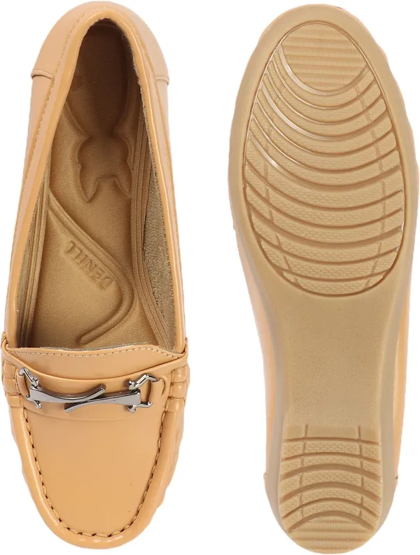 Beige_Synthetic_Leather_Casual_Loafers_For_Women