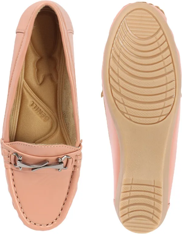 Pink_Synthetic_Leather_Loafers_For_Women