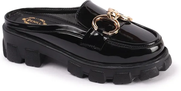 Black_Synthetic_Leather_Heels_For_Women