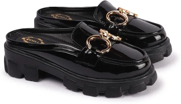 Black_Synthetic_Leather_Heels_For_Women