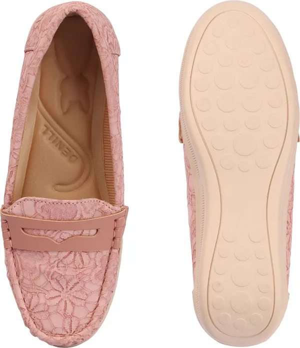 Pink_Synthetic_Leather_Flats_For_Women