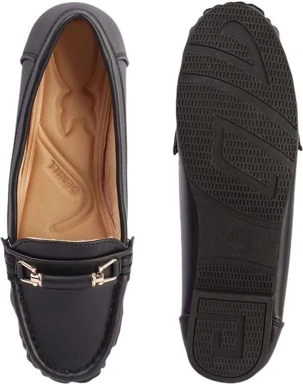 Black_Synthetic_Leather_Flats_For_Women