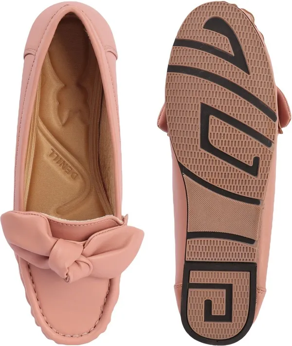 Pink_Synthetic_Leather_Flats_For_Women