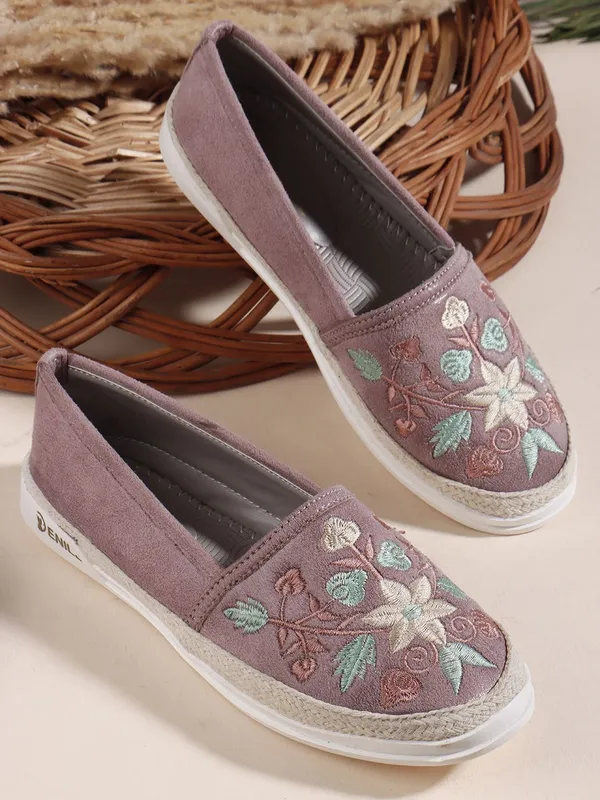 Peach_Synthetic_Leather_Casual_Slip_On_Bellies_For_Women