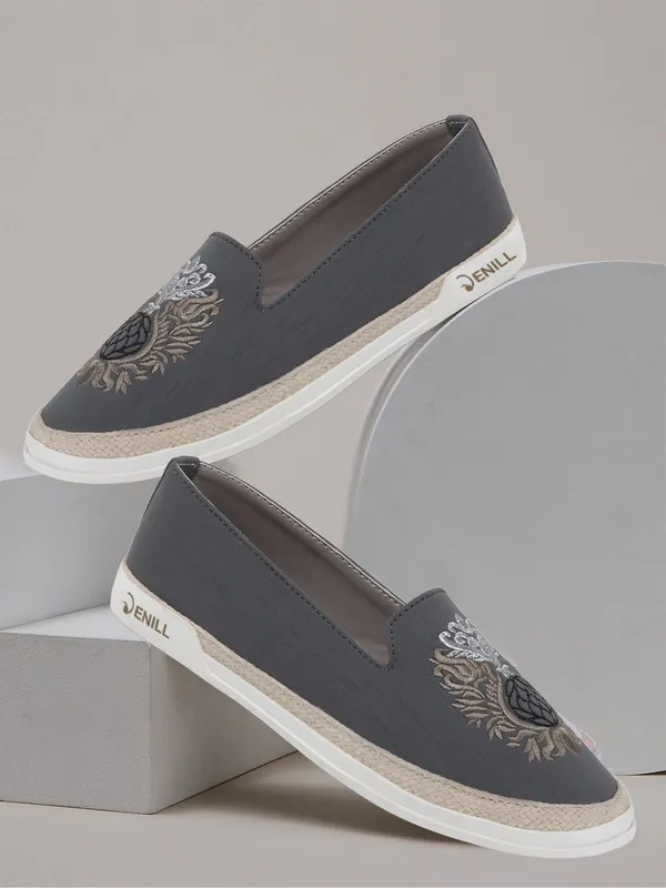 Grey_Synthetic_Leather_Bellies_For_Women