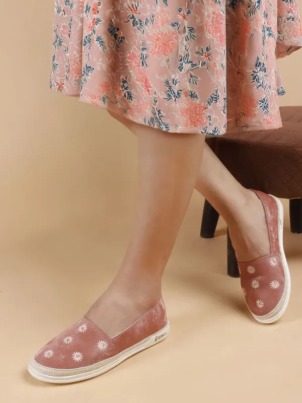 Pink_Synthetic_Leather_Bellies_For_Women
