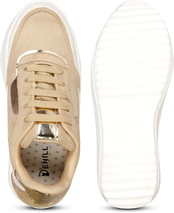 Beige_Suede_Casual_Lace_Up_Sneakers_For_Women