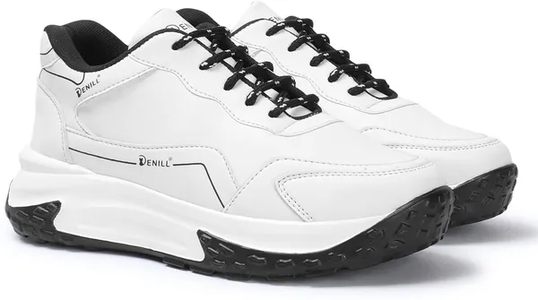 White_Synthetic_Leather_Sneakers_For_Women
