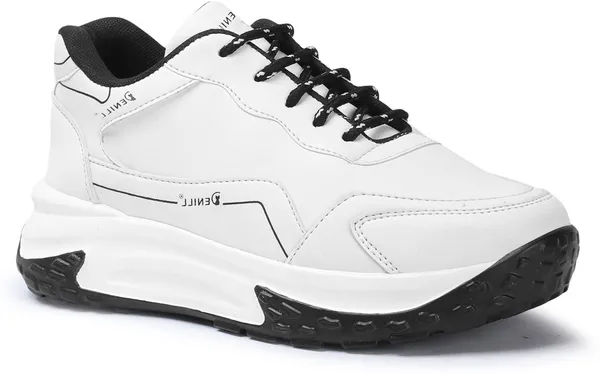 White_Synthetic_Leather_Sneakers_For_Women