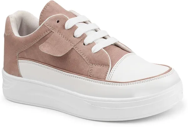 Peach_Suede_Casual_Slip_On_Sneakers_For_Women