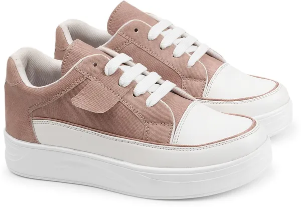 Peach_Suede_Casual_Slip_On_Sneakers_For_Women