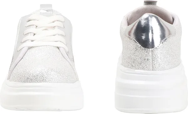 White_Synthetic_Leather_Sneakers_For_Women