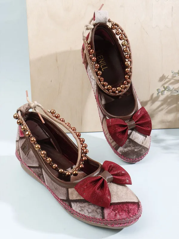 Brown_Fabric_Flats_For_Women