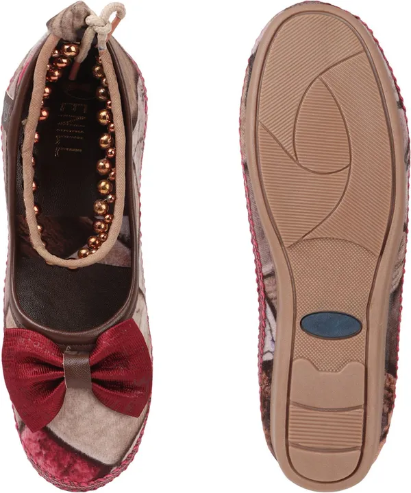 Brown_Fabric_Flats_For_Women