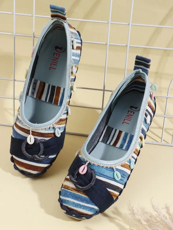 Blue_Fabric_Flats_For_Women