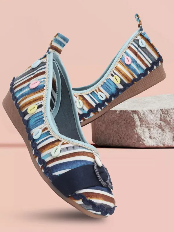 Blue_Fabric_Flats_For_Women