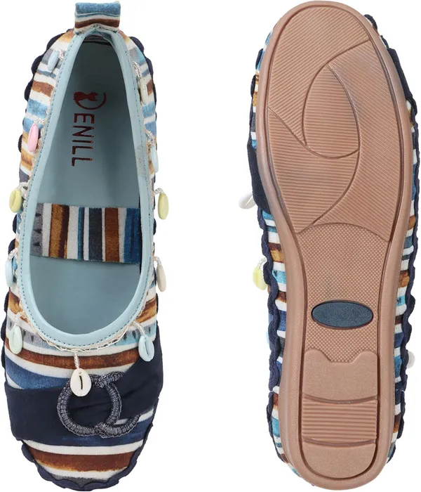 Blue_Fabric_Flats_For_Women
