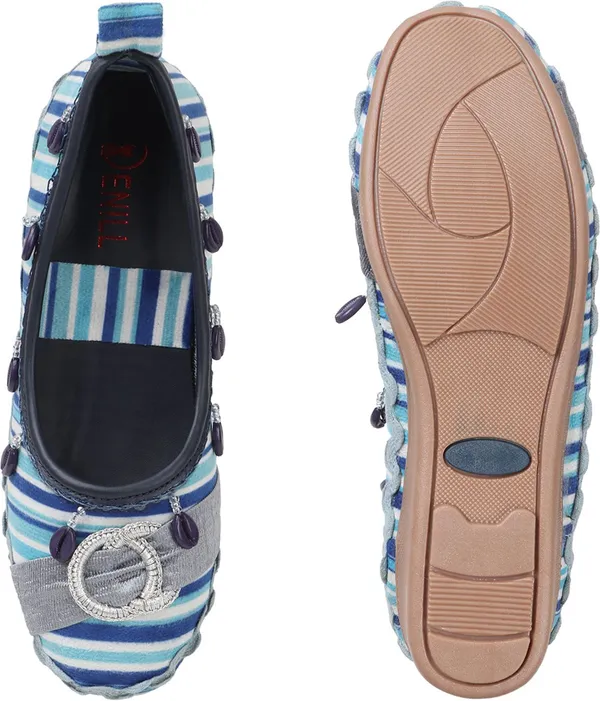 Blue_Fabric_Flats_For_Women