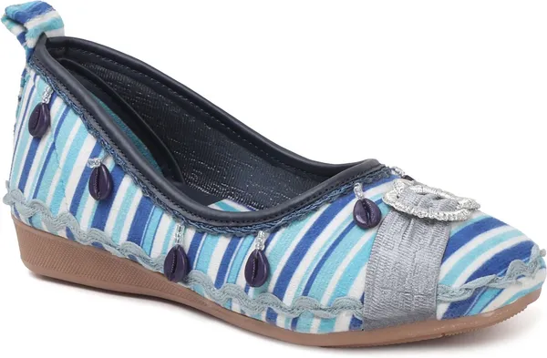 Blue_Fabric_Flats_For_Women