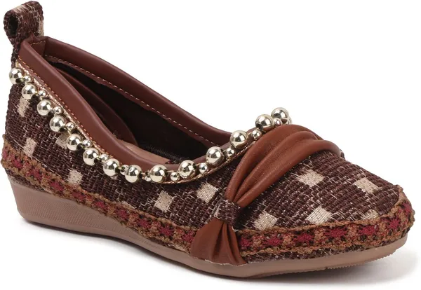 Brown_Fabric_Flats_For_Women