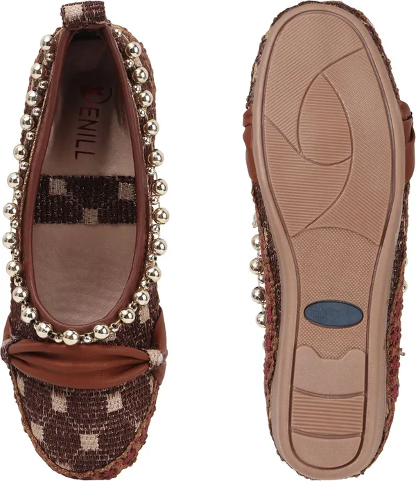 Brown_Fabric_Flats_For_Women