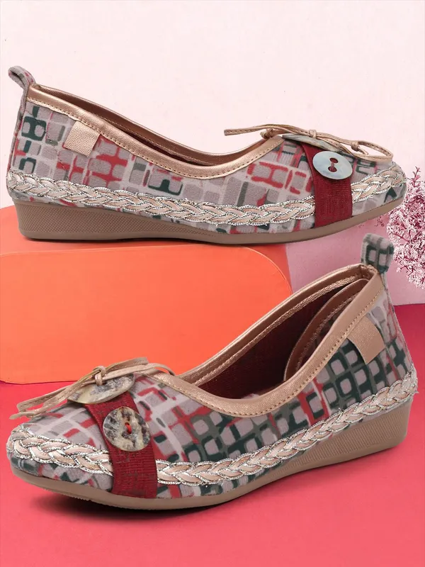 Red_Fabric_Flats_For_Women