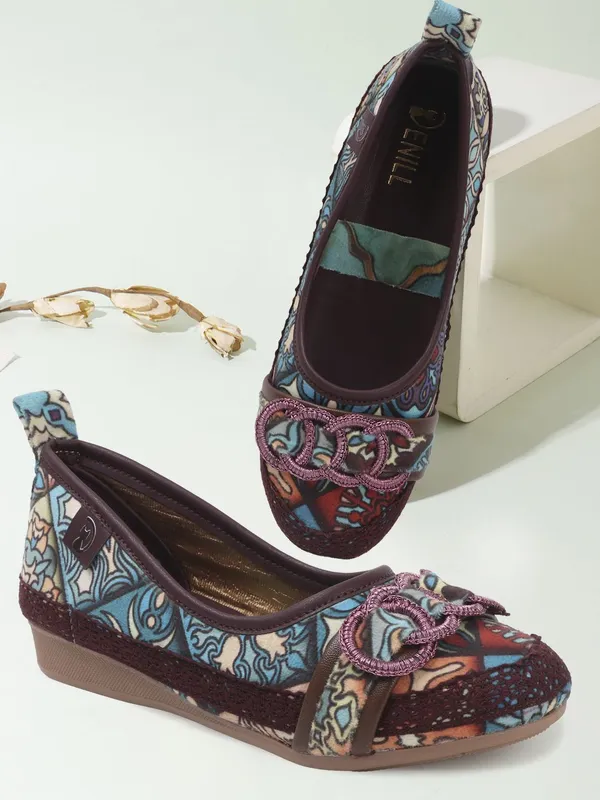 Brown_Fabric_Flats_For_Women