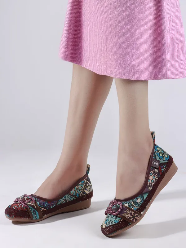 Brown_Fabric_Flats_For_Women