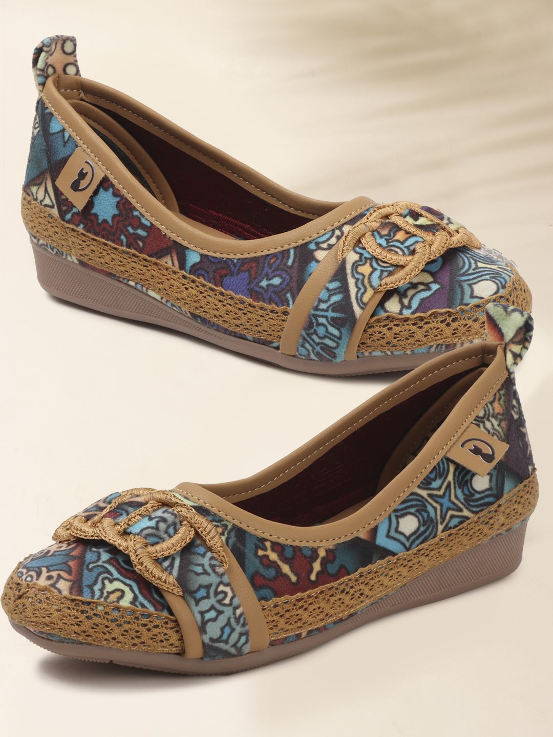 Tan_Fabric_Flats_For_Women
