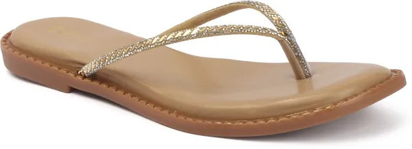 Beige_Synthetic_Leather_Flats_For_Women