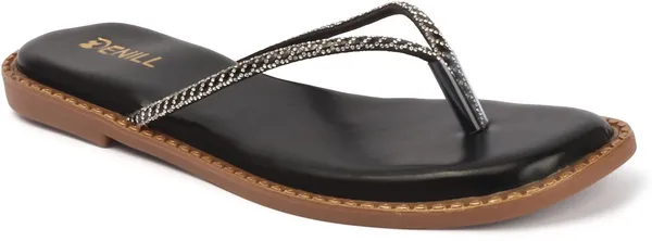 Black_Synthetic_Leather_Flats_For_Women