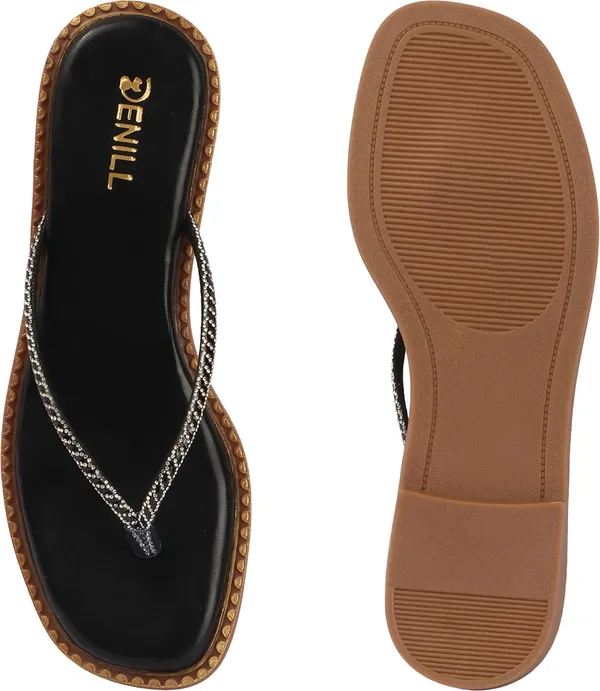 Black_Synthetic_Leather_Flats_For_Women