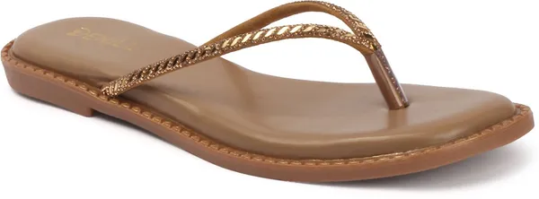 Beige_Synthetic_Leather_Flats_For_Women