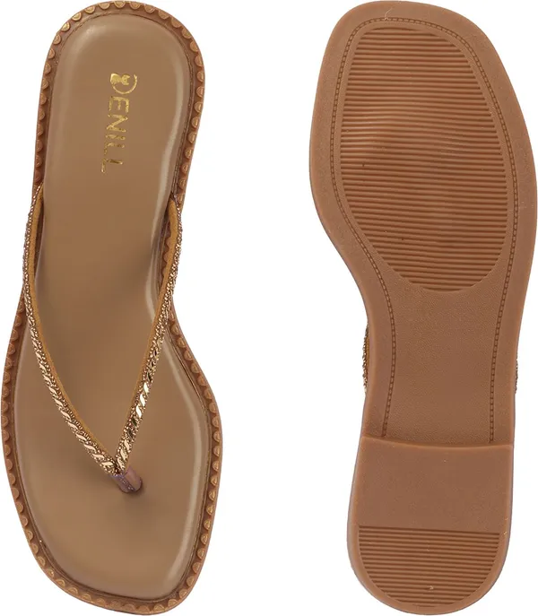 Beige_Synthetic_Leather_Flats_For_Women