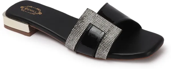 Black_Synthetic_Leather_Flats_For_Women