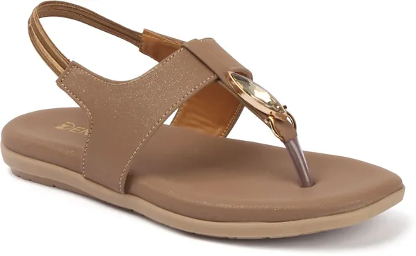 Beige_Synthetic_Leather_Flats_For_Women