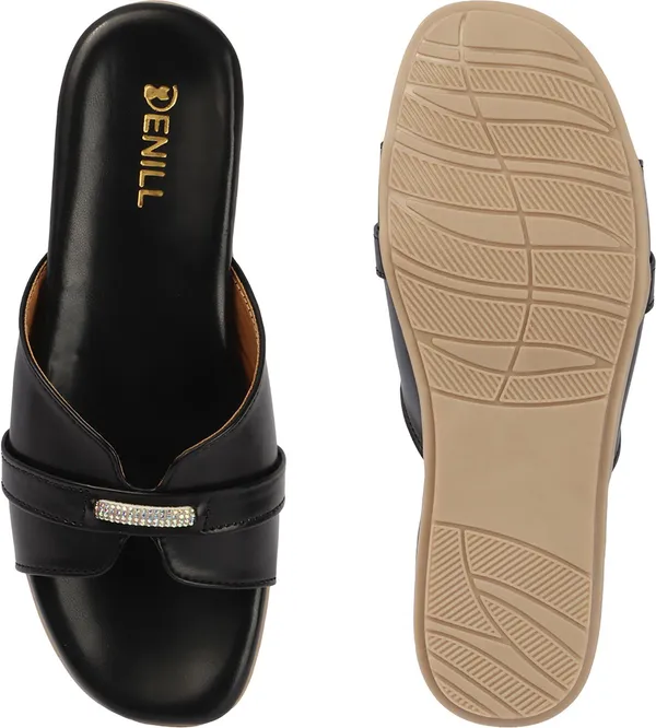 Black_Synthetic_Leather_Flats_For_Women