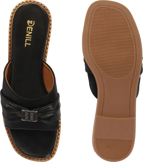 Black_Synthetic_Leather_Flats_For_Women