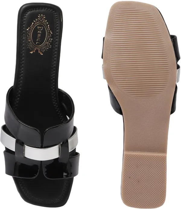 Black_Synthetic_Leather_Flats_For_Women