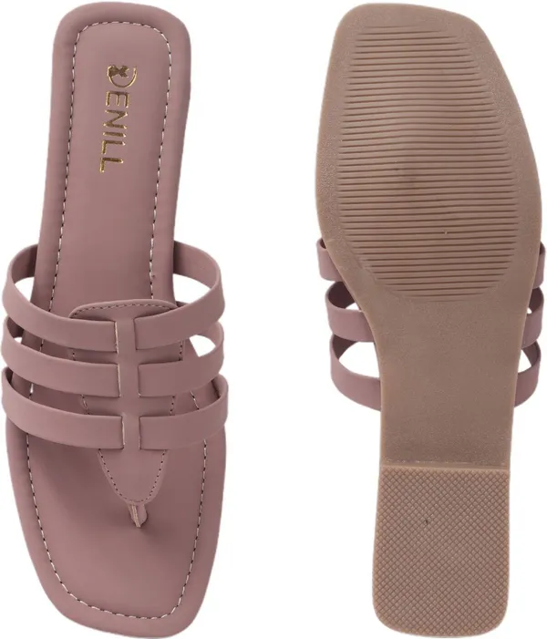 Pink_Synthetic_Leather_Flats_For_Women