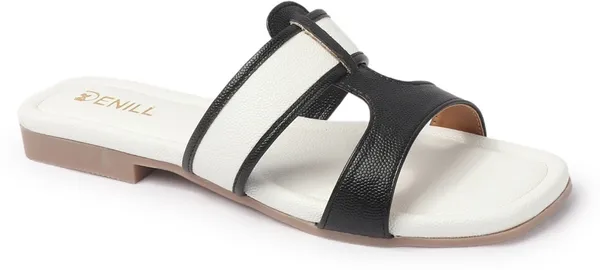 White_Synthetic_Leather_Flats_For_Women