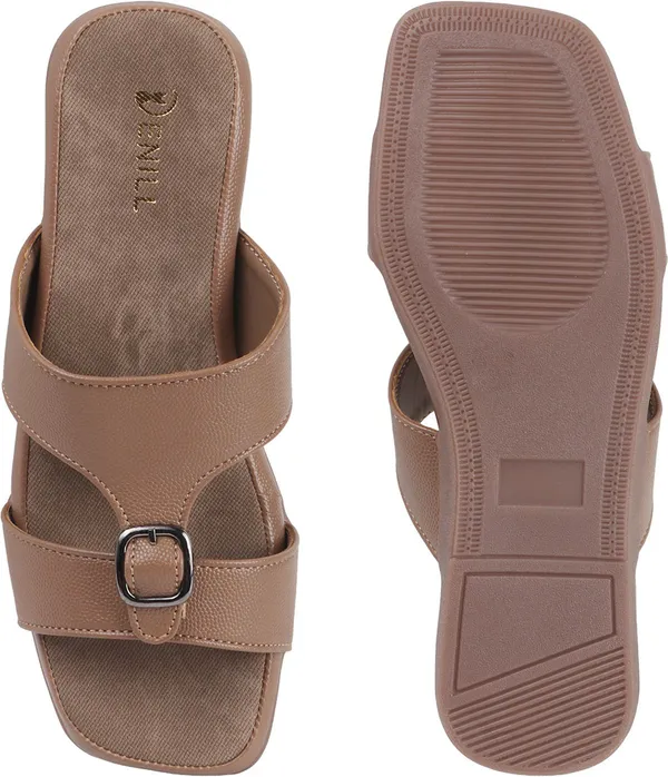 Beige_Synthetic_Leather_Flats_For_Women