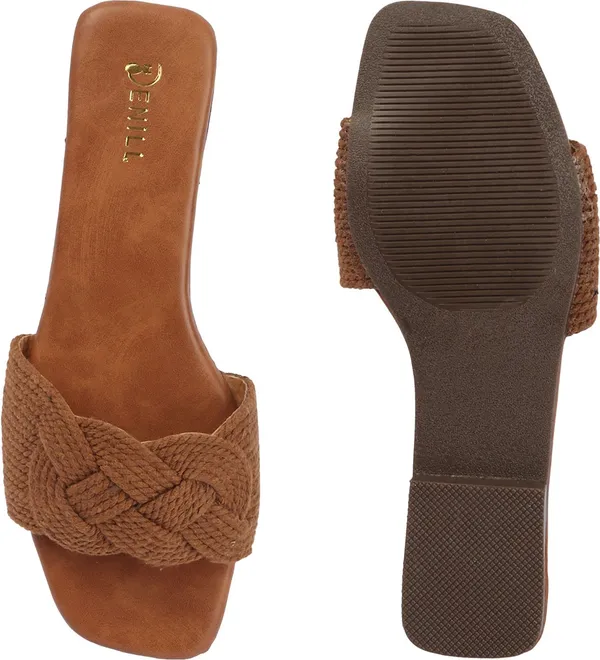 Brown_Fabric_Flats_For_Women